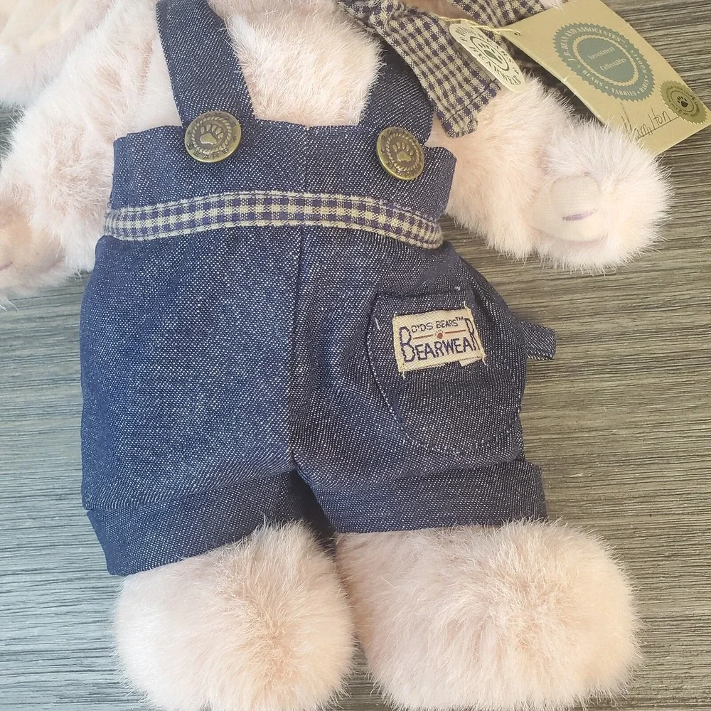 BOYD'S CRACKER BARREL EXCLUSIVE PLUSH STUFFED PINK PIG HAMILTON IN OVERALLS Tags